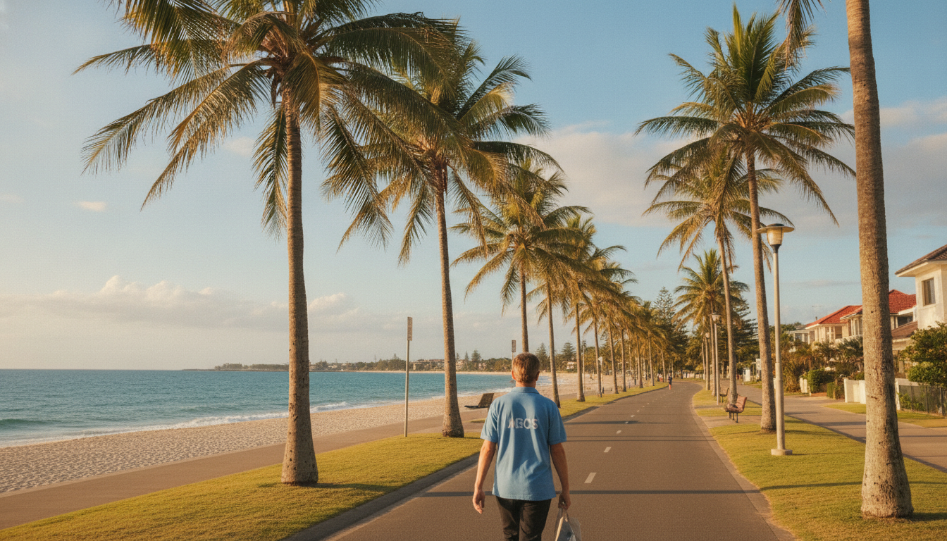 Local street scene in Redcliffe, Queensland
